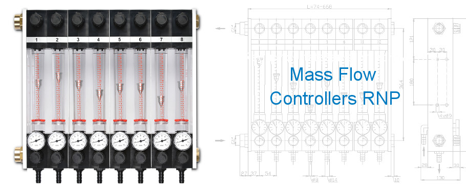 Mass Flow Controller - rotameter RNP